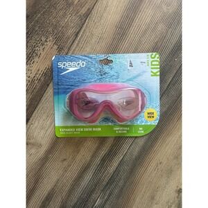 Speedo Kids Pink Expanded Wide View Swim Scout Mask No Leak Anti-Fog Ages 3-6